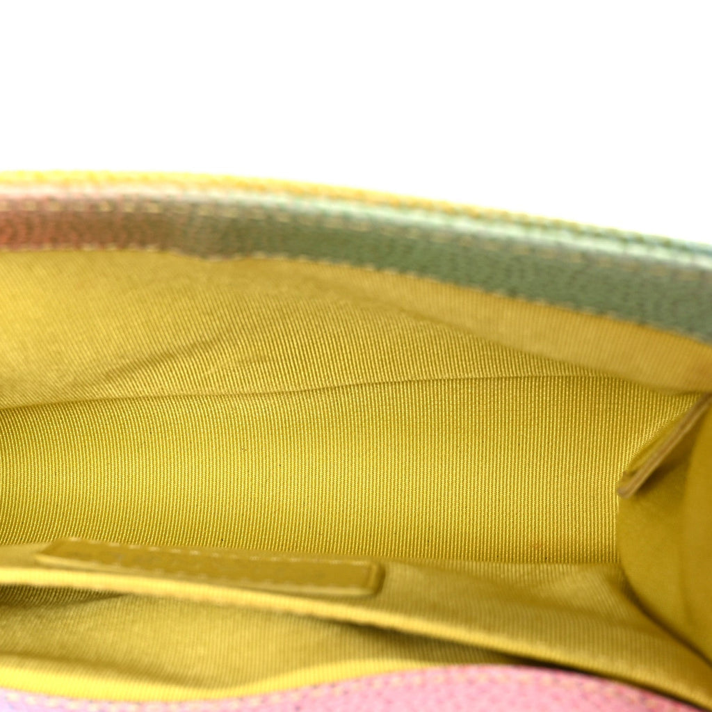 Caviar Quilted Small Cuba Rainbow Boy Flap Multicolor