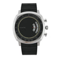 Stainless Steel Rubber 40mm Grip Quartz Watch Black