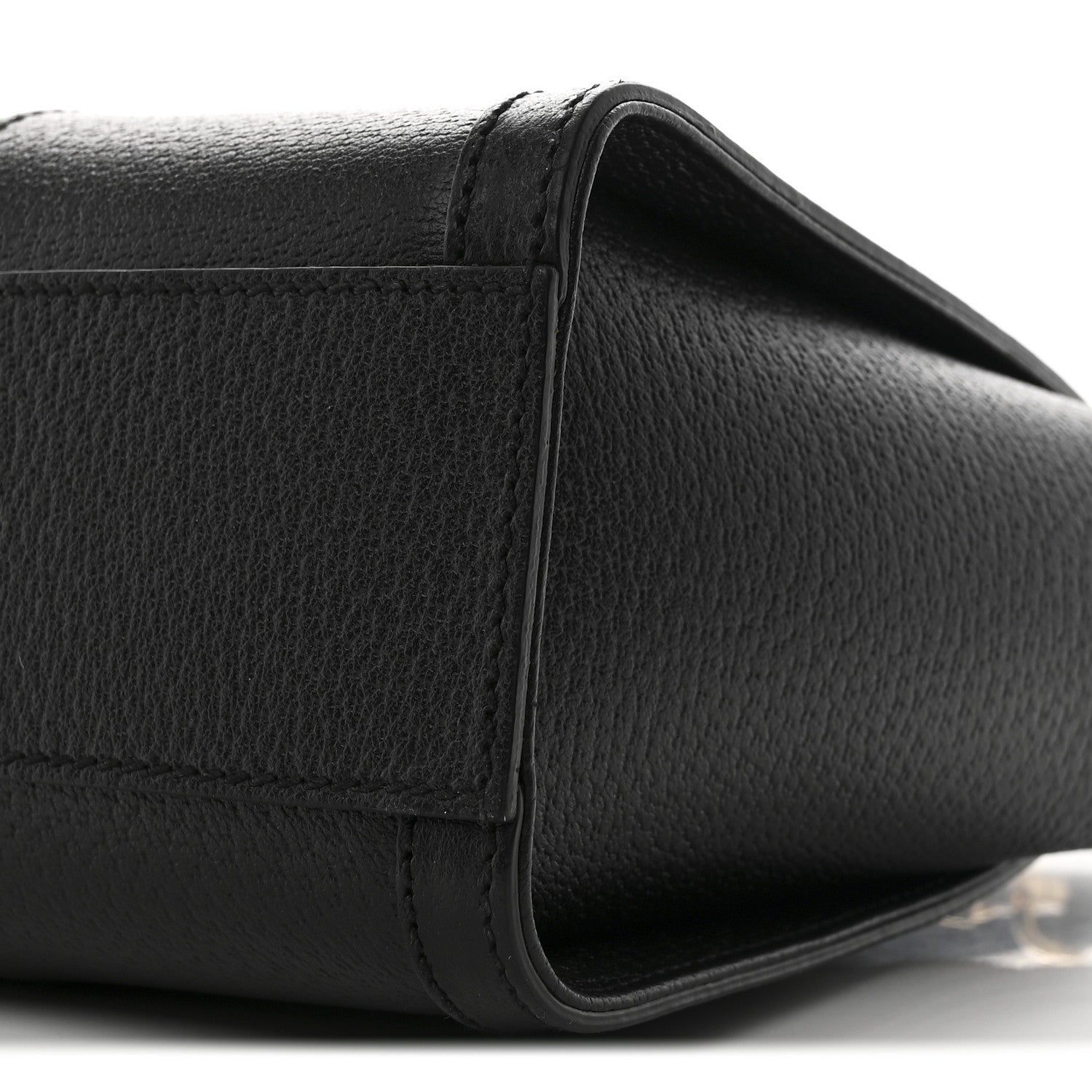 Textured Calfskin Web Small Ophidia Tote Bag Black
