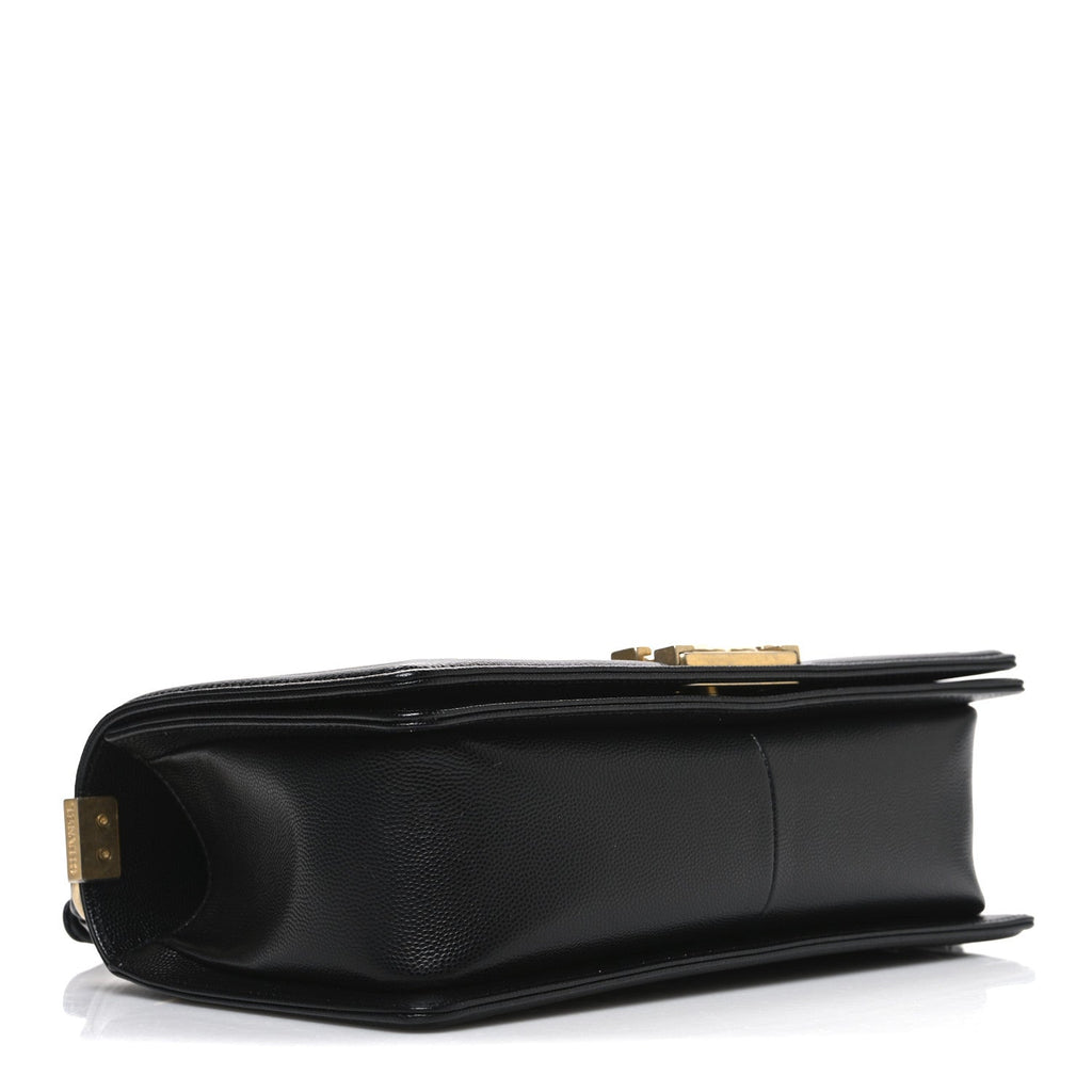 Caviar Quilted Medium Boy Flap Black